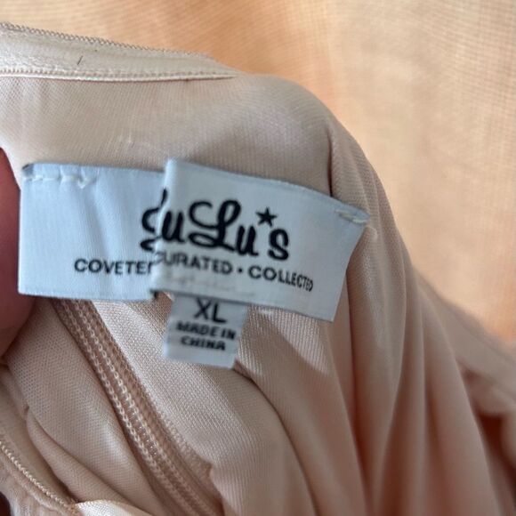 Lulus | Moonlight Serenade Peach Strapless Maxi DressNWT Size XL - Picture 7 of 13